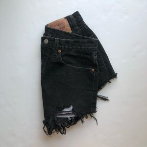 Vintage Levis black distressed high waisted  30
